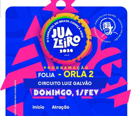 Carnaval 2026: Palco Orla terá João Gomes, Edson Gomes; confira a programação do Circuito Luiz Galvão, em Juazeiro
