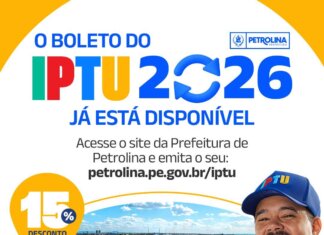 Contribuintes de Petrolina têm 30 dias para garantir 15% de desconto no IPTU 2026