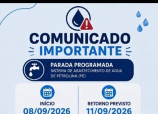 Petrolina: Compesa alerta sobre informações falsas e confirma manutenção no abastecimento nos dias 8 e 9